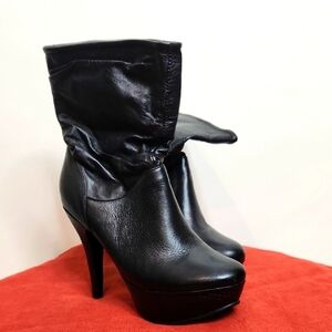 Opposite Elegant‎ Black Leather Women's Boots